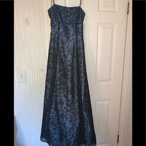 Navy blue floral dress